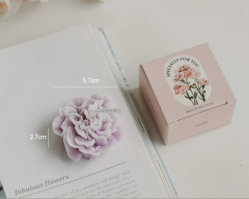 Bougies Artisanales en Forme de Fleurs – Élégance et Nature